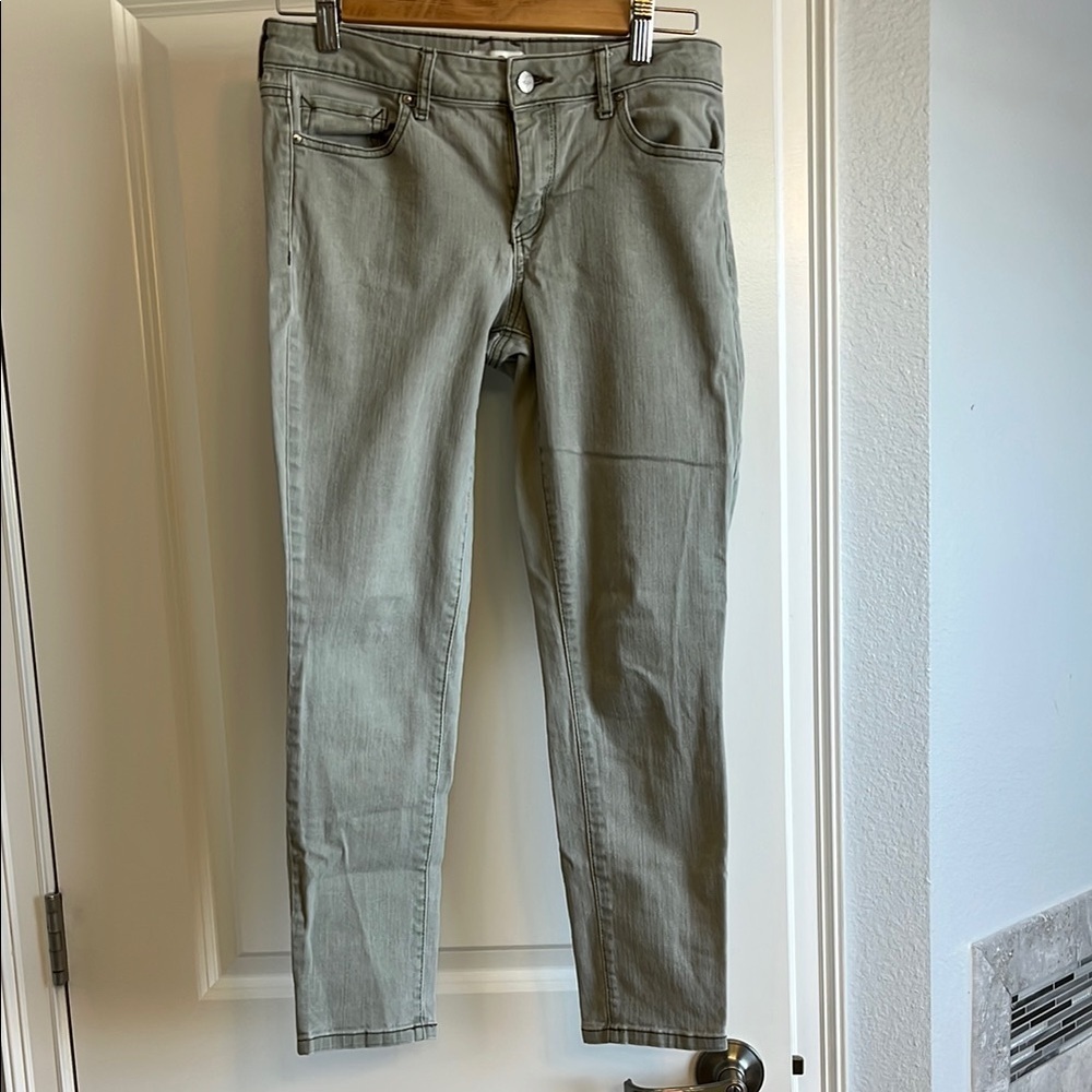 Jessica Simpson green Ankle Cropped Jeans